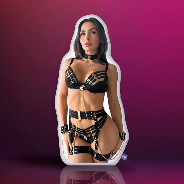 Caryn Beaumont in Strappy Chain Lingerie – Custom Body Pillow