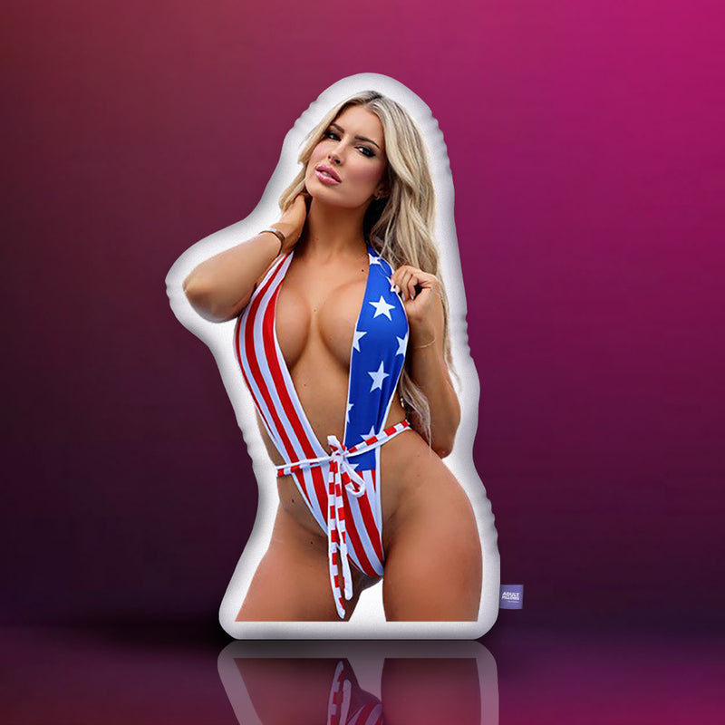 Taylor Brooks American Flag Swimsuit Body Pillow